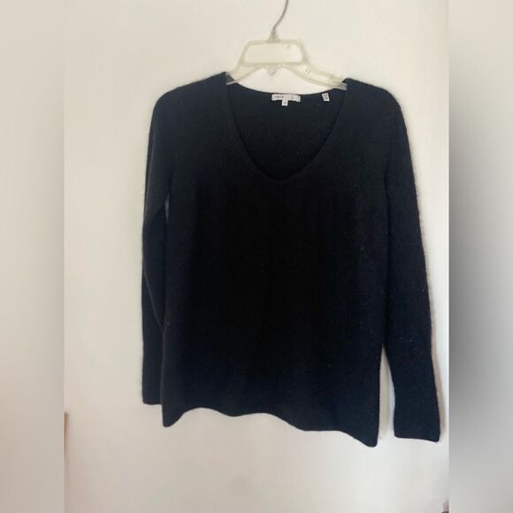 Vince black long sleeve v neck sweater size S - Picture 3 of 11